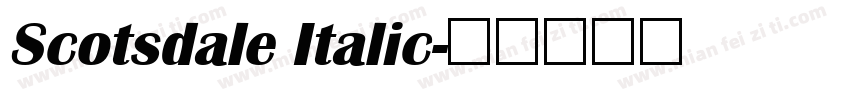 Scotsdale Italic字体转换